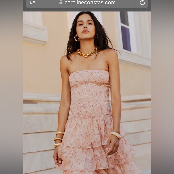 KARINA GOWN XS floral gown CAROLINE CONSTAS - Picture 3 of 5